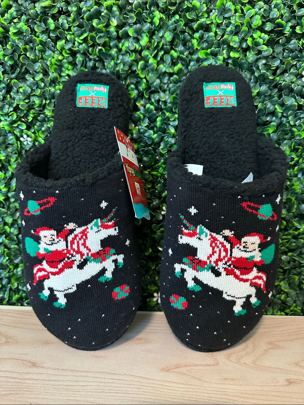 Reef x Tipsy Elves Christmas Unicorn Slippers #19